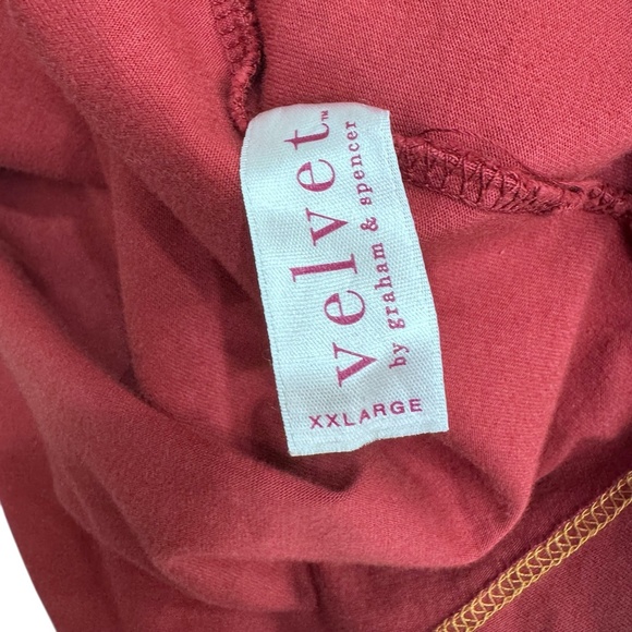 VELVET MEN BY GRAHAM & SPENCER MAROON RED SHORT SLEEVE COTTON BUTTON UP SHIRT - Picture 7 of 8